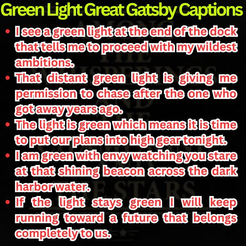 Green Light Great Gatsby Captions