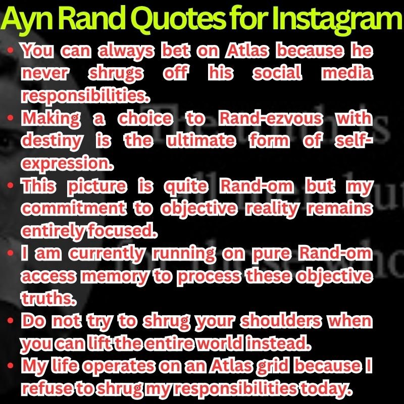 Ayn Rand Quotes for Instagram