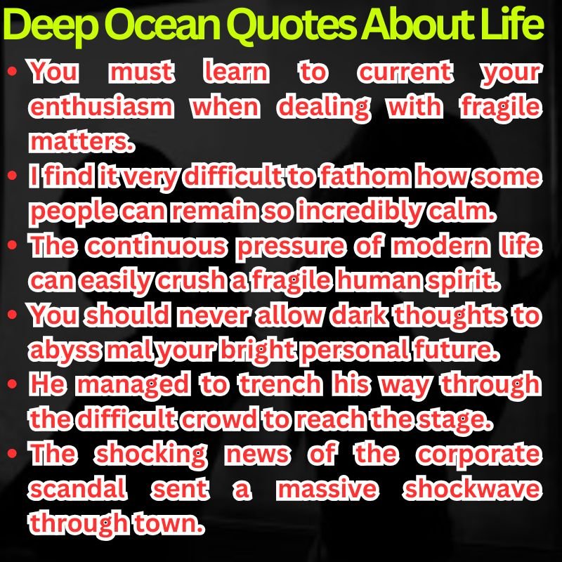 Deep Ocean Quotes About Life